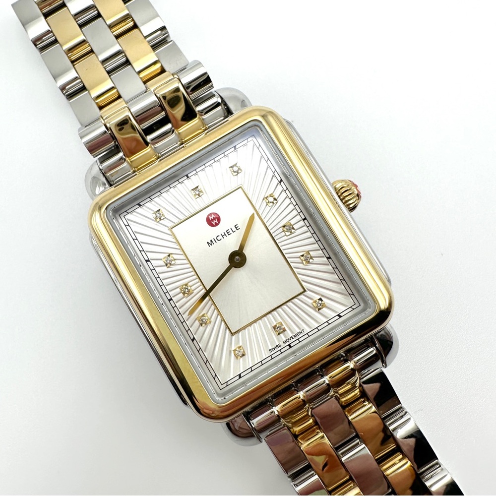 MICHELE MWW06X000027 Deco ll Women's Silver Gold Two Tone Watch